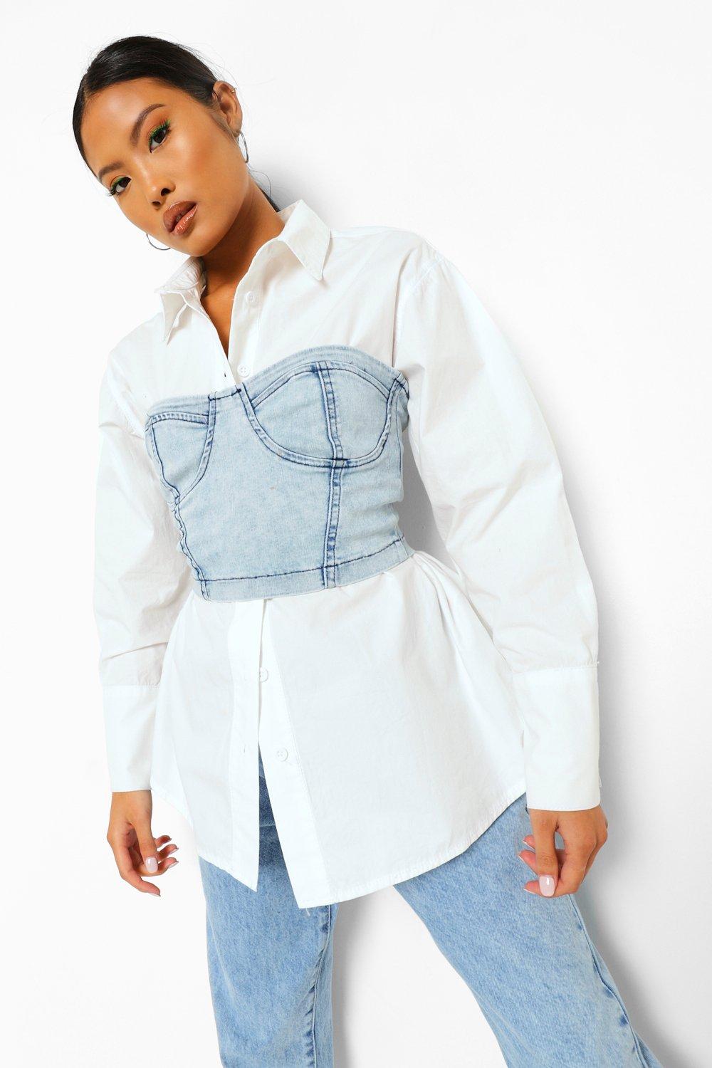 Chemise blanche best sale avec corset